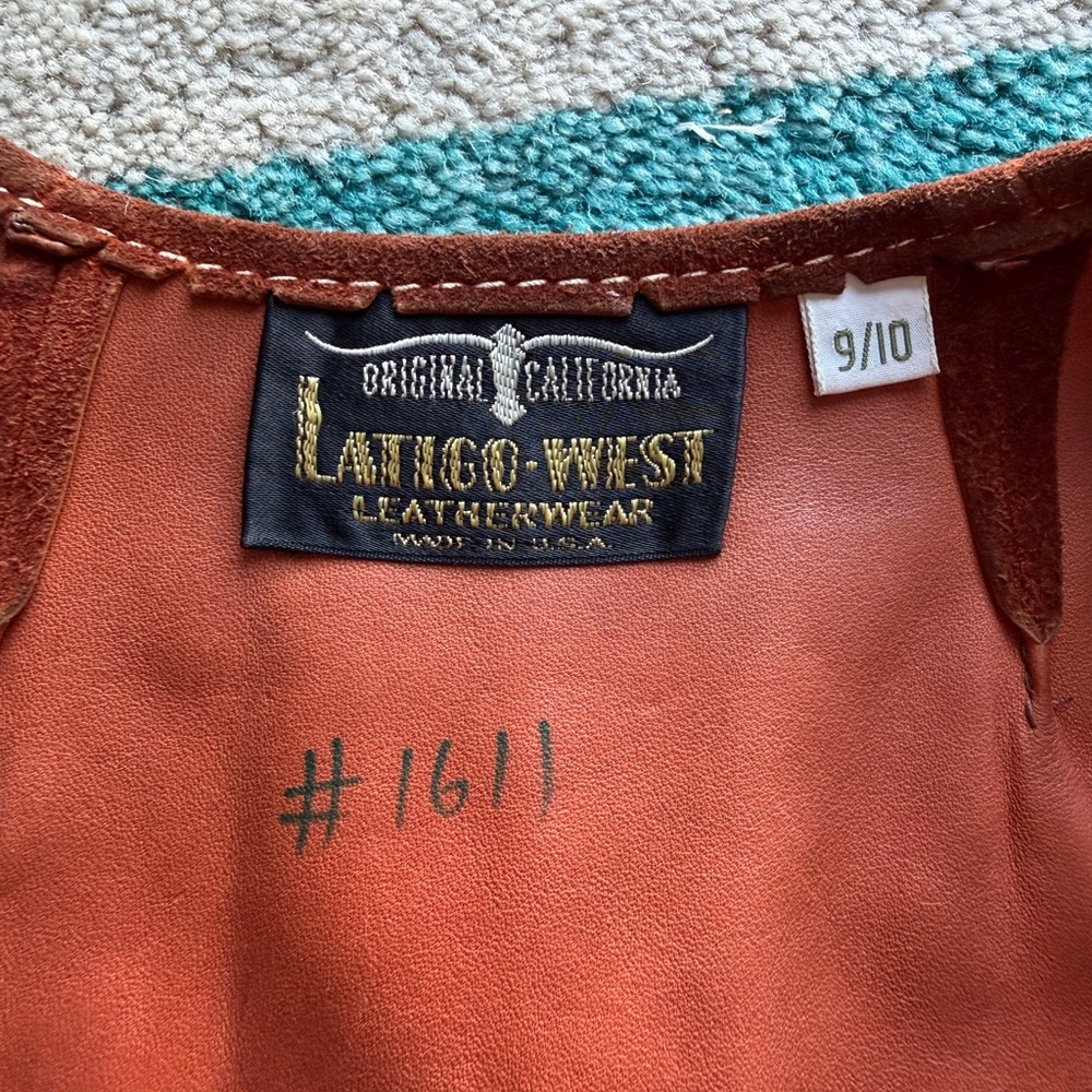 Vintage Latigo West Sleeveless Suede Duster Vest - Picture 10 of 10
